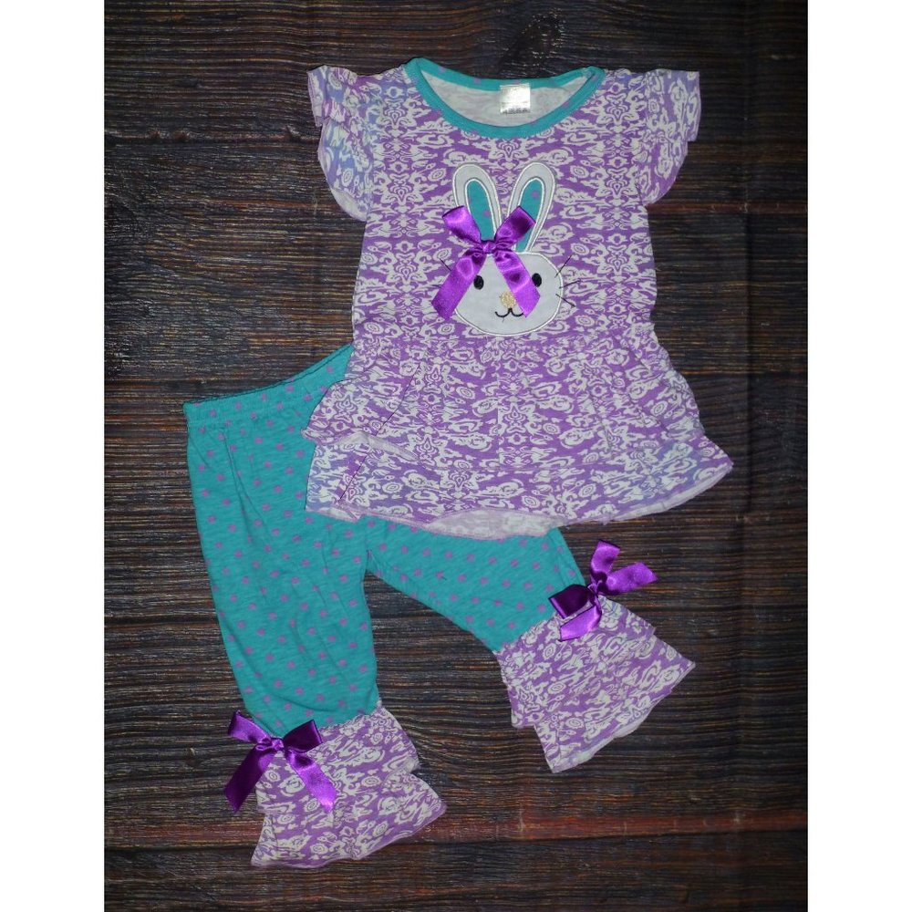 Easter Bunny Rabbit Girls Boutique Outfit Set